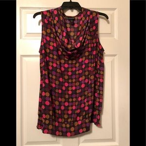 Lane Bryant sleeveless Polka- dot cowl top!